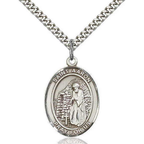 Saint Aaron Sterling Silver Medal